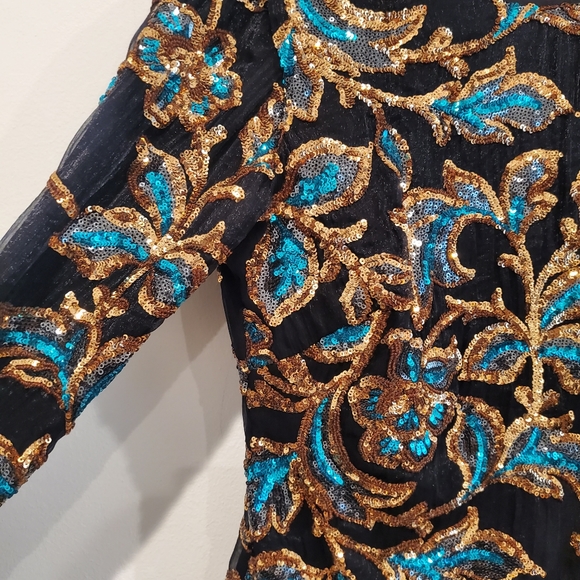 Dress the Population Naomi Sequin Lace Mini Dress - Picture 6 of 8